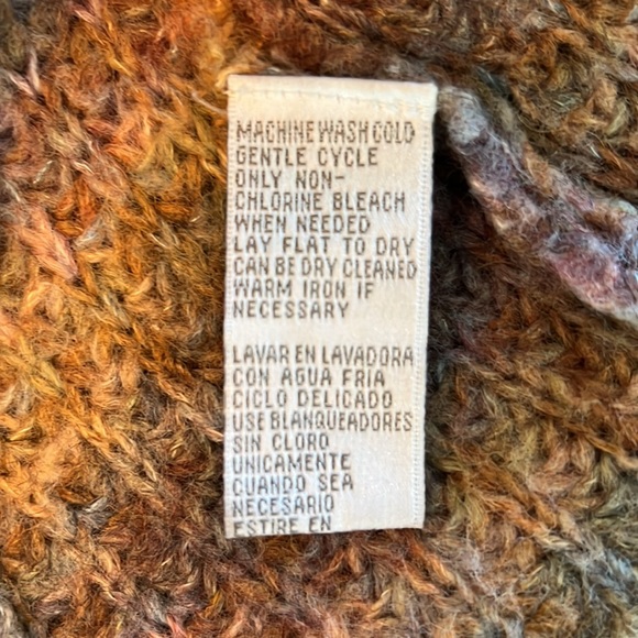 Vintage Jones New York Sport multi Colour Chunky Knit Turtle Neck Sweater Sz:S - Picture 12 of 12